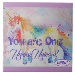 Je bent een unieke Unicorn! dames meisjes Tegeltje