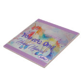 Je bent een unieke Unicorn! dames meisjes Tegeltje (Zijkant)