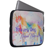 Je bent een unieke Unicorn! Girls Pink Unicorns Laptop Sleeve (Voorkant Rechts)