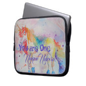 Je bent een unieke Unicorn! Girls Pink Unicorns Laptop Sleeve (Voorkant Links)