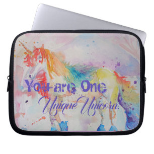 Je bent een unieke Unicorn! Girls Pink Unicorns Laptop Sleeve