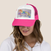 Je bent een unieke Unicorn! Meisjes Paarse Unicorn Trucker Pet (In situ)