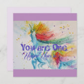 Je bent een unieke Unicorn! RegenboogWaterverf (Voorkant / Achterkant)