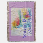 Je bent een unieke Unicorn! RegenboogWaterverf Deken (Voorkant Verticaal)