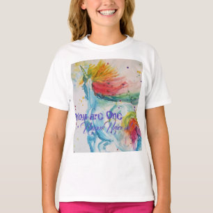 Je bent een unieke Unicorn! RegenboogWaterverf T-shirt