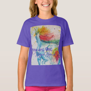 Je bent een unieke Unicorn! RegenboogWaterverf T-shirt
