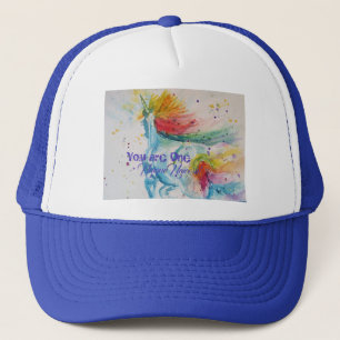 Je bent een unieke Unicorn! RegenboogWaterverf Trucker Pet