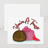 Je bent een Valentijnsdag met een Treat gevulde aa Briefkaart (Voorkant / Achterkant)