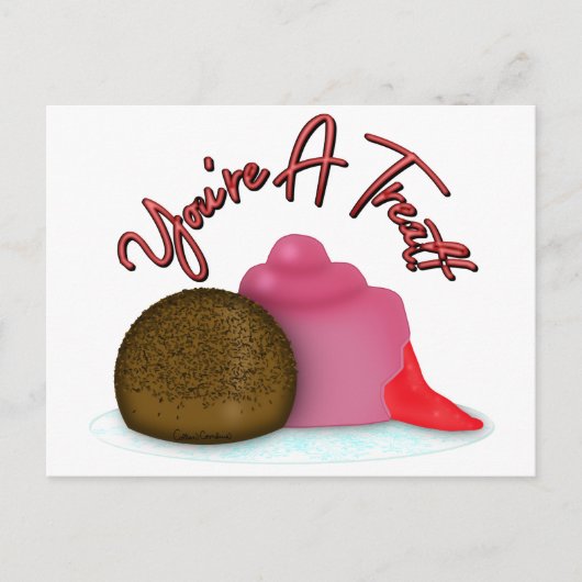 Je bent een Valentijnsdag met een Treat gevulde aa Briefkaart (Voorkant)