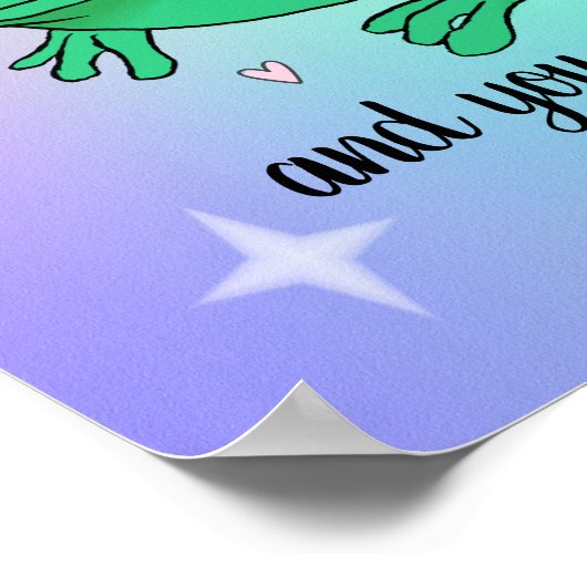 Je bent een valide Happy Cute Supportive Rainbow K Poster (Hoek)