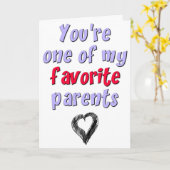 Je bent een van mijn favoriete ouders, Vaderdag Kaart (Gele Bloem)