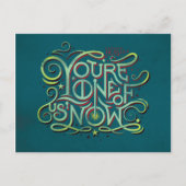 Je bent een van ons nu groene grafische briefkaart (Voorkant)