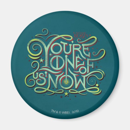 Je bent een van ons nu groene grafische magneet (Voorkant)