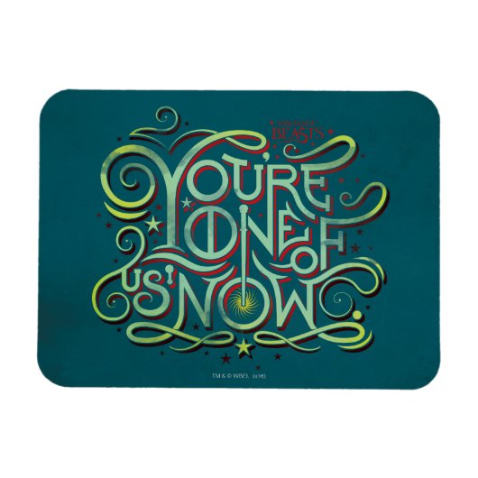 Je bent een van ons nu groene grafische magneet (Horizontaal)