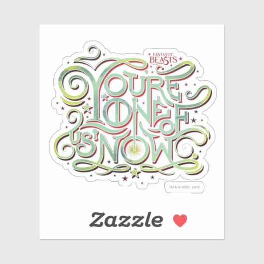 Je bent een van ons nu groene grafische sticker (Vel)