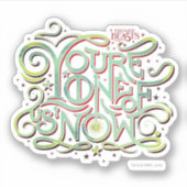 Je bent een van ons nu groene grafische sticker (Voorkant)