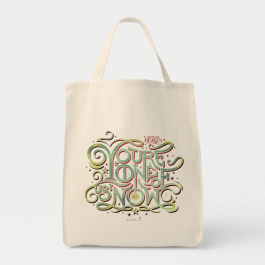 Je bent een van ons nu groene grafische tote bag (Voorkant)