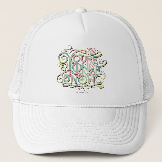 Je bent een van ons nu groene grafische trucker pet (Voorkant)