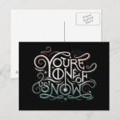 Je bent een van ons nu kleurrijk grafisch briefkaart (Voorkant / Achterkant)