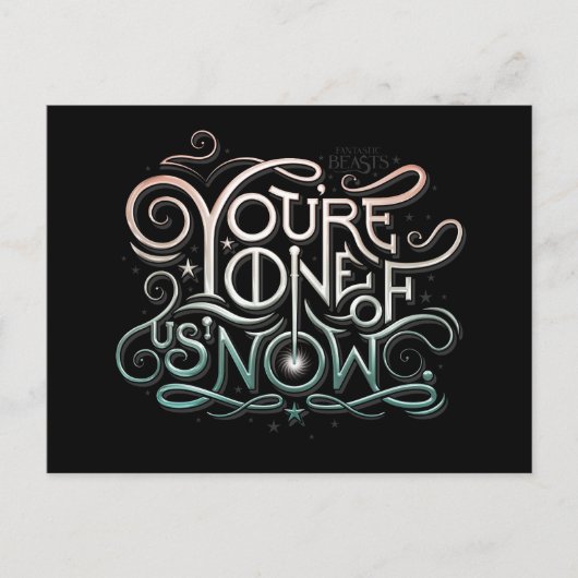 Je bent een van ons nu kleurrijk grafisch briefkaart (Voorkant)