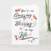 Je bent een verbazingwekkende zegen in mijn leven feestdagen kaart (Voorkant)