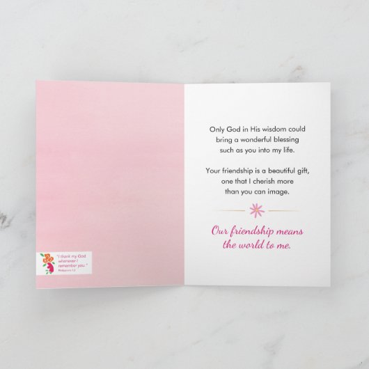 Je bent een verbazingwekkende zegen in mijn leven feestdagen kaart (Binnen)