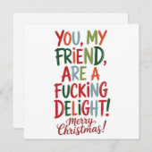 Je bent een verdomd leuk kerstfeest BFF Feestdagenkaart (Voorkant / Achterkant)