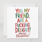 Je bent een verdomd leuk kerstfeest BFF Feestdagenkaart (Voorkant)