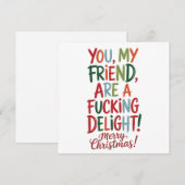 Je bent een verdomd plezierig kerstfeest BFF Feestdagenkaart (Voorkant / Achterkant)