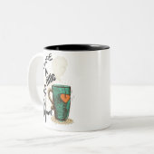 Je bent een verkeersmoeder tweekleurige koffiemok (Voorkant links)