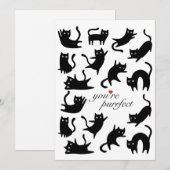 JE BENT EEN VOLMAAKT GELUKKIGE ZWARTE KAT FEESTDAGENKAART (Voorkant / Achterkant)