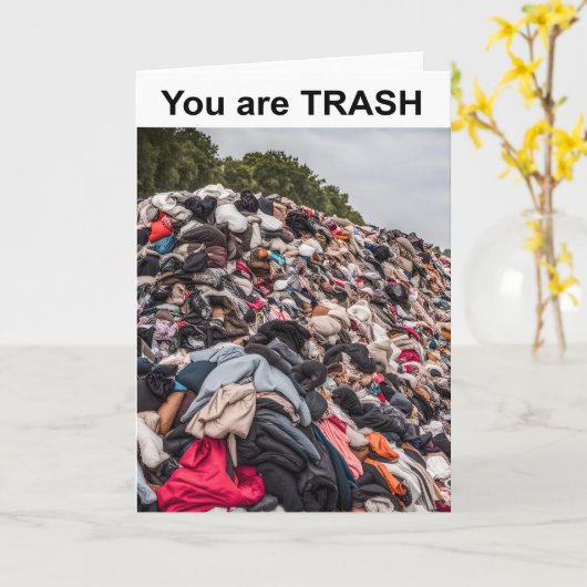 Je bent een vuilnisbak. kaart (Gele Bloem)