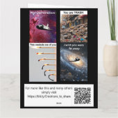 Je bent een vuilnisbak. kaart (Achterkant)