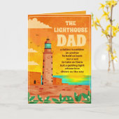Je bent een vuurtoren vader Vaderdag Persoonlijk Kaart (Gele Bloem)