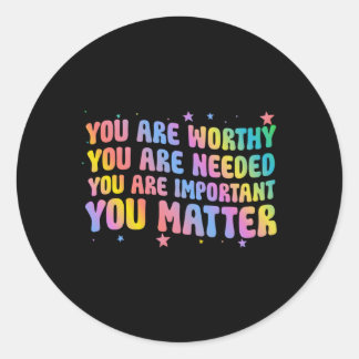 Je bent een waardig sociaal werker op school ronde sticker