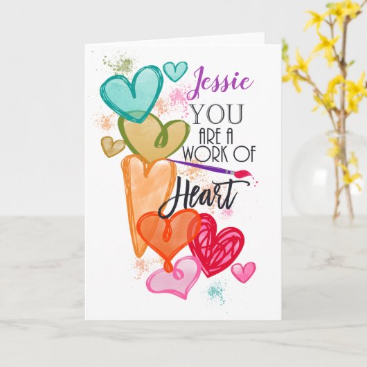 Je bent een Werk van Hart-valentijnskaart Kaart (Gele Bloem)