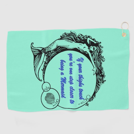 Je bent een Zeemeermin Golfhanddoek (Horizontaal)