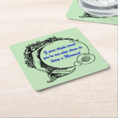 Je bent een Zeemeermin Kartonnen Onderzetters (Schuin)