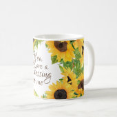 Je bent een Zegen voor Mij Zonnebloem Koffiemok (Voorkant rechts)