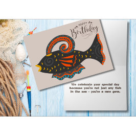 Je bent een zeldzame juweelvis verjaardag kaart
