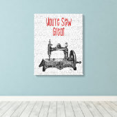 Je bent een zevengrote illustratie canvas afdruk (Insitu (Houten vloer))