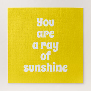 Je bent een zonnestraal, zonnig blij geel legpuzzel