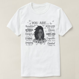 Je bent een zwarte vrouw Christelijk Melanin Sista T-shirt