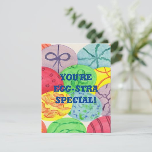Je bent Egg-stra Speciale Paaseieren Kaarten (Staand voorkant)
