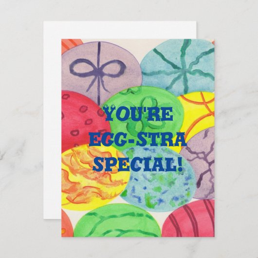 Je bent Egg-stra Speciale Paaseieren Kaarten (Voorkant / Achterkant)