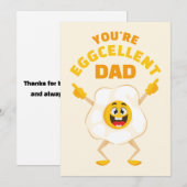 Je bent Eggcellent Papa Vaderdag Verjaardag Pappa Feestdagenkaart (Voorkant / Achterkant)