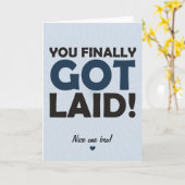 Je bent eindelijk gelegd kaart (Gele Bloem)