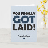 Je bent eindelijk gelegd kaart (Gele Bloem)