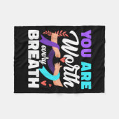 Je bent elke ademdepressie bewust waard fleece deken (Voorkant (Horizontaal))