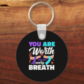 Je bent elke ademdepressie bewust waard sleutelhanger (Voorkant)